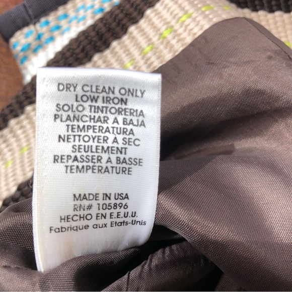 Worth Collection Zip Front Striped Top Size 10 - Picture 9 of 16